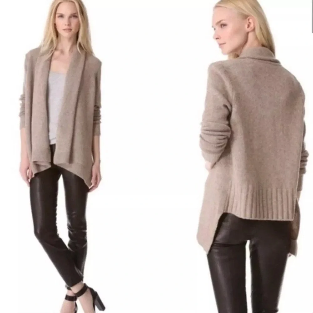 Vince XS Yak Wool Open Front ‎ Waterfall Lagenlook Cardigan Heritage Cottagecore